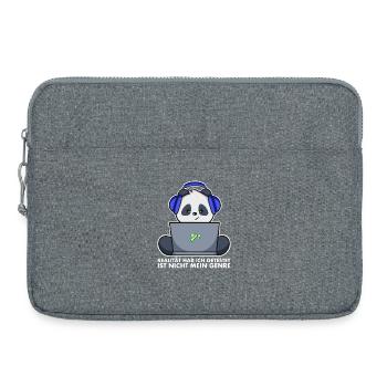 Gamer Shirt Panda - Reality Is Not My Genre - Laptop bag 15" - heather grey - Front