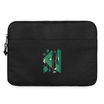 Abstrakte Gummifigur - Laptoptasche 15" - Schwarz - Vorne