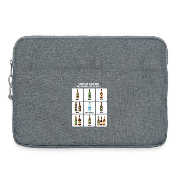 Bier-Identifizierungs-Guide - Laptoptasche 15" - Grau meliert - Vorne