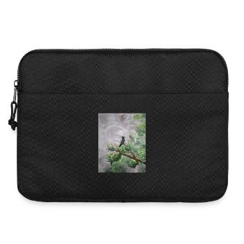 Hummingbird Perched on Leafy Branch - Laptop bag 15" - black - Front