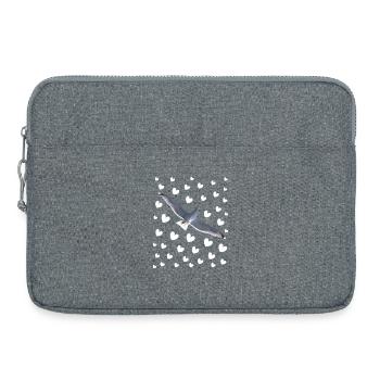 Möwe mit Herzen Möwenflug mit Herzmuster - Laptoptasche 15" - Grau meliert - Vorne
