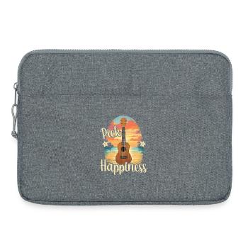 Pick Happiness! Ukulele Sunset - Laptoptasche 15" - Grau meliert - Vorne
