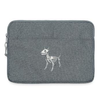 Anatomie des Skeletthundes Druck - Laptoptasche 15" - Grau meliert - Vorne