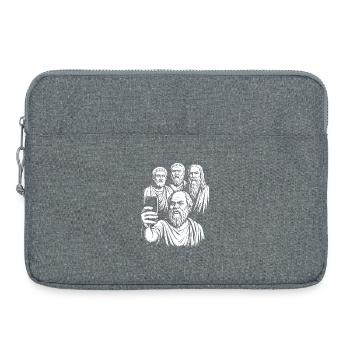 Philosophes grecs antiques Selfie - Sacoche pour ordinateur portable 15 pouces - gris chiné - Devant