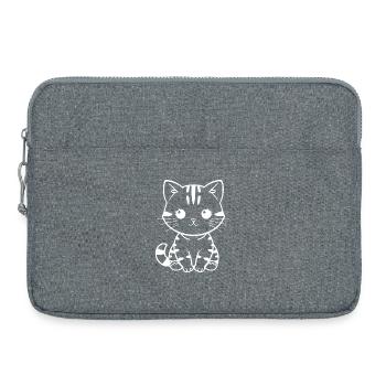 Cat outfit gift idea Christmas - Laptop bag 15" - heather grey - Front