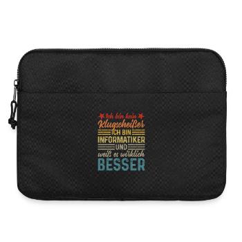 Informatiker - Kein Klugscheißer - Laptoptasche 15" - Schwarz - Vorne
