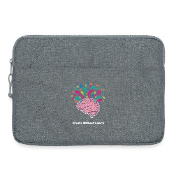 Gedankenfarben Hirn Explosion - Laptoptasche 15" - Grau meliert - Vorne