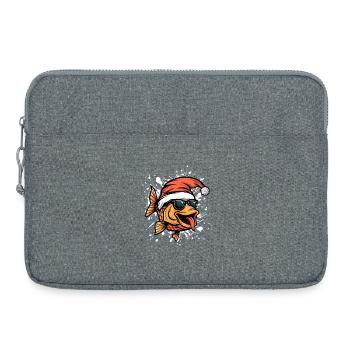 Goldfish Christmas Funny - Laptop bag 15" - heather grey - Front