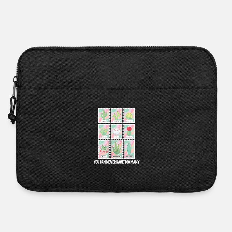 Witzige Sukkulenten-Kaktus-Sammler - Laptoptasche 15" - Schwarz