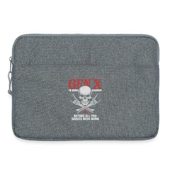 Gen X : La Génération Badass Crossbones - Sacoche pour ordinateur portable 15 pouces - gris chiné - Devant