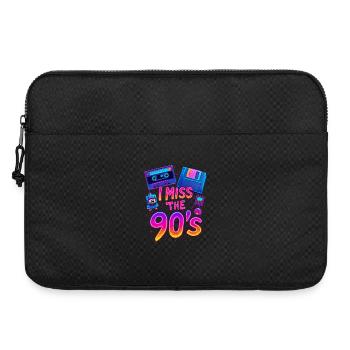 Ich vermisse die 90er – Neon-Retro-Nostalgie - Laptoptasche 15" - Schwarz - Vorne