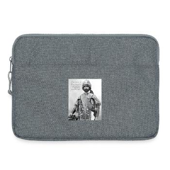 Haile Selassie I Jah Rastafari Rasta Reggae Roots - Laptop bag 15" - heather grey - Front
