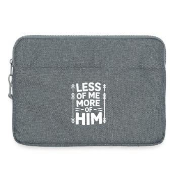Less Of Me More Of Him Christian Faith - Laptop bag 15" - heather grey - Front