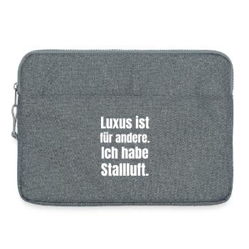 Luxury is for others – Stallluft Typography - Laptop bag 15" - heather grey - Front