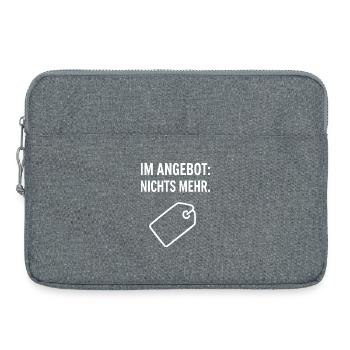 Scherz design: im Angebot nichts mehr - Laptoptasche 15" - Grau meliert - Vorne