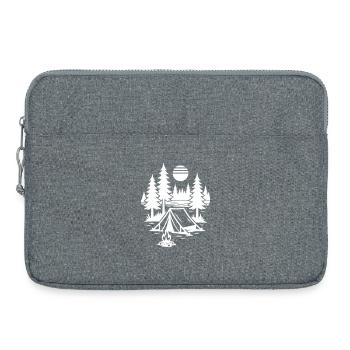 Camping nature sous tente Camping au feu de camp - Sacoche pour ordinateur portable 15 pouces - gris chiné - Devant
