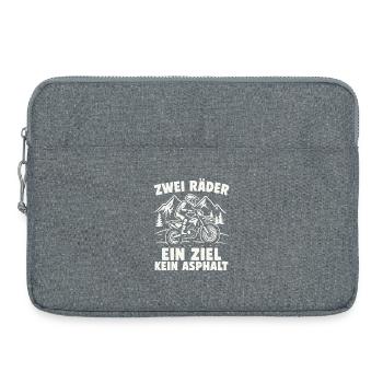 Deux roues. Un but. Pas d’asphalte. - Sacoche pour ordinateur portable 15 pouces - gris chiné - Devant