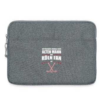 Alter Mann - Köln Eishockey Fan | Retro Vintage - Laptoptasche 15" - Grau meliert - Vorne