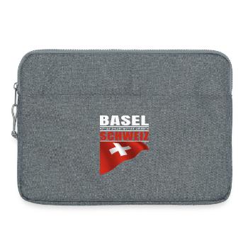 Bâle - Sacoche pour ordinateur portable 15 pouces - gris chiné - Devant