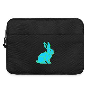 Geometric Bunny Low Poly Modern - Laptop bag 15" - black - Front