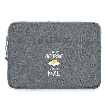 Mehr Butter als Böse - Laptoptasche 15" - Grau meliert - Vorne