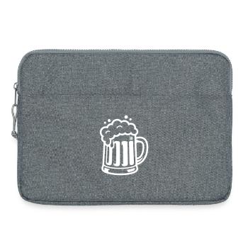 Bierkrug Comic Bier - Laptoptasche 15" - Grau meliert - Vorne