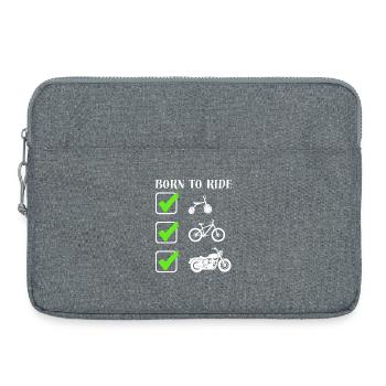 born to ride - Laptop bag 15" - heather grey - Front