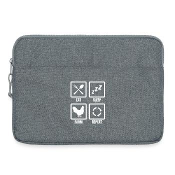 Manger Dormez Ferme Répéter - Sacoche pour ordinateur portable 15 pouces - gris chiné - Devant