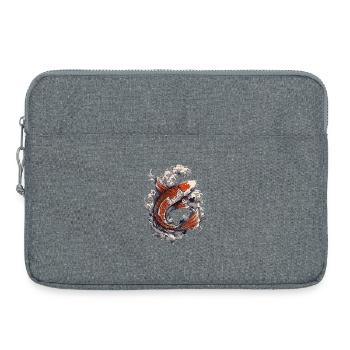 Koi dans la ruée des vagues - Sacoche pour ordinateur portable 15 pouces - gris chiné - Devant