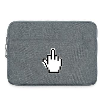 Middle Finger Cursor Middlefinger - Laptop bag 15" - heather grey - Front