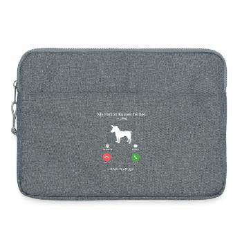 Le pasteur Russell Terrier appelle le chien drôle - Sacoche pour ordinateur portable 15 pouces - gris chiné - Devant