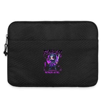 Ninja Girl Chibi with Katana - Laptop bag 15" - black - Front