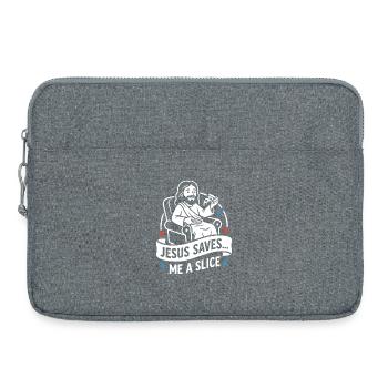 Jésus me garde une part drôle - Sacoche pour ordinateur portable 15 pouces - gris chiné - Devant