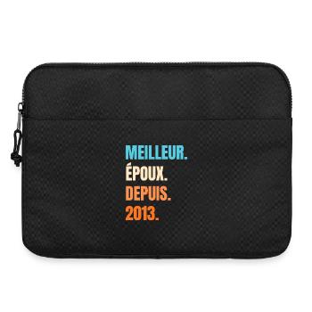 Meilleur Époux Depuis 2013 Cadeau Mari - Sacoche pour ordinateur portable 15 pouces - noir - Devant