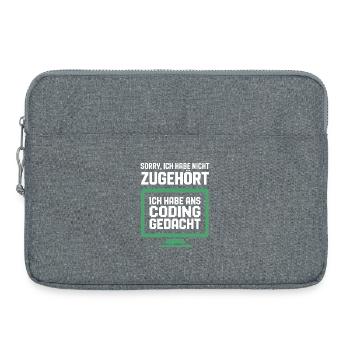 Coding Gedanke am Bildschirm - Laptoptasche 15" - Grau meliert - Vorne