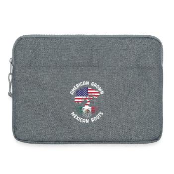 Fierté du Mexique & Maison Drapeau du Mexique - Sacoche pour ordinateur portable 15 pouces - gris chiné - Devant