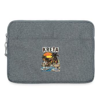 Vacances en Crète Grèce - Sacoche pour ordinateur portable 15 pouces - gris chiné - Devant