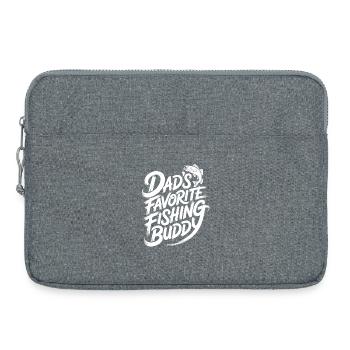 Dads Lieblings Angelbuddy - Laptoptasche 15" - Grau meliert - Vorne