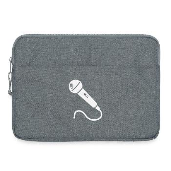 Mikrofon Karaoke Musiker Sänger Mikrophon Singen - Laptoptasche 15" - Grau meliert - Vorne