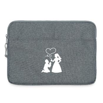 Brautpaar Ehepaar Hochzeit - Laptoptasche 15" - Grau meliert - Vorne