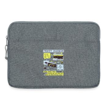 Prompt Engineer Weltrettung lustiges Design - Laptoptasche 15" - Grau meliert - Vorne