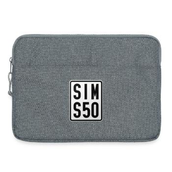 Simson S50 Moped Kennzeichen - Laptoptasche 15" - Grau meliert - Vorne