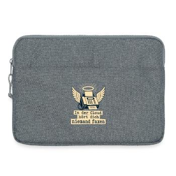 In Der Cloud Niemand Faxen. - Laptoptasche 15" - Grau meliert - Vorne