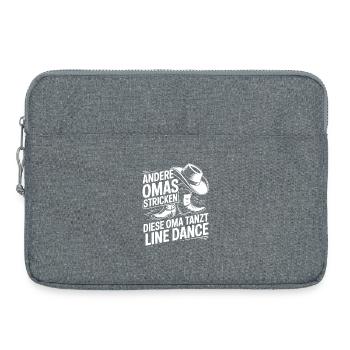 Omas Line Dance - Laptoptasche 15" - Grau meliert - Vorne
