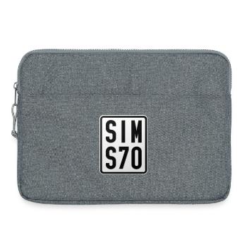 Simson S70 Moped License Plate - Laptop bag 15" - heather grey - Front