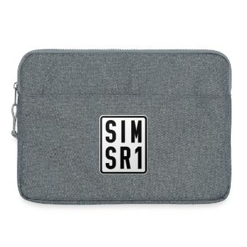 Simson SR1 Moped License Plate - Laptop bag 15" - heather grey - Front