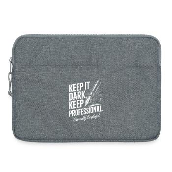 Bleibt dunkel, bleibt professionell - Laptoptasche 15" - Grau meliert - Vorne