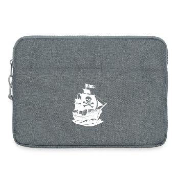 Bateau pirate - Sacoche pour ordinateur portable 15 pouces - gris chiné - Devant