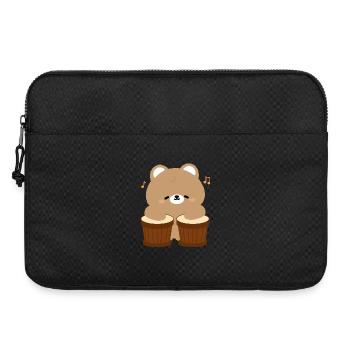 Bear Beats on Drums - Laptoptasche 15" - Schwarz - Vorne