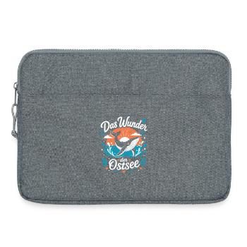 Wunder der Ostsee – Wal & Sonne - Laptoptasche 15" - Grau meliert - Vorne